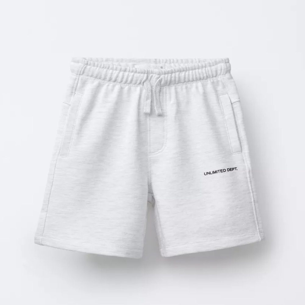 Zara Kids RAISED TEXT PLUSH SHORTS Size 11-12